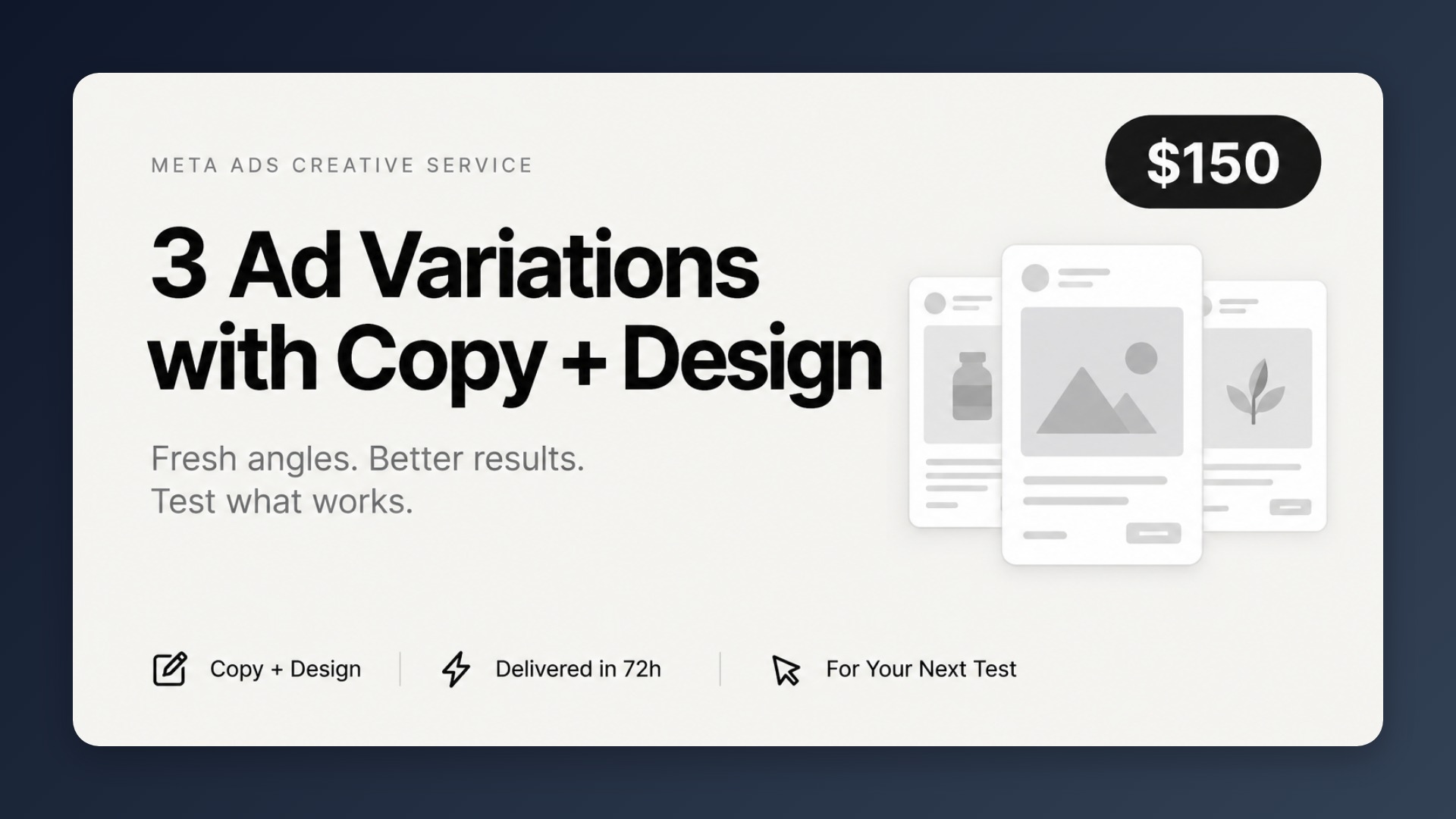 3 Ad Creative Variations