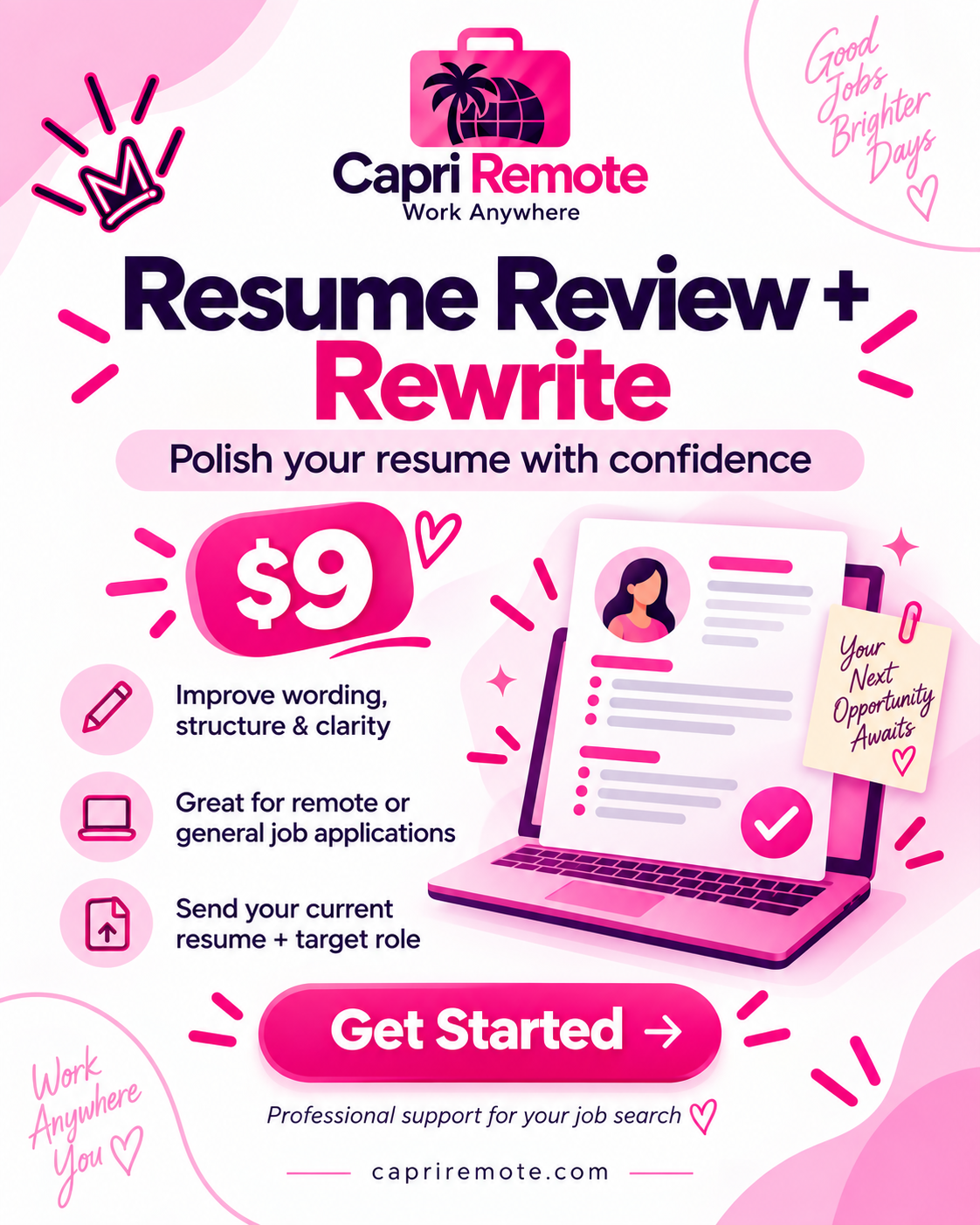 Resume Review + Rewrite 
