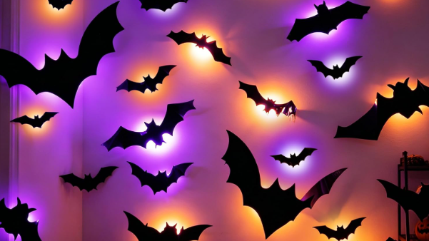 Dazzle Bright 100 PCS Halloween Bats Stickers