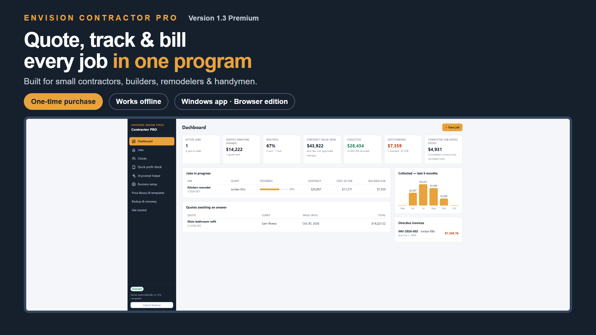 Contractor PRO Premium — Offline Contractor Software