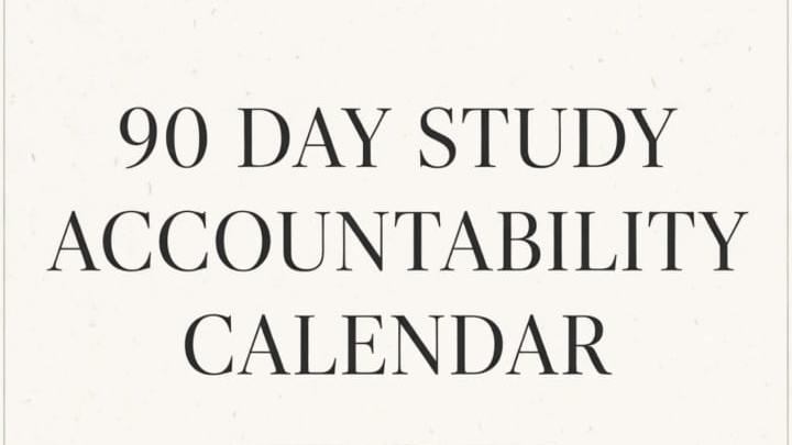 90-Day Study Accountability Calendar
