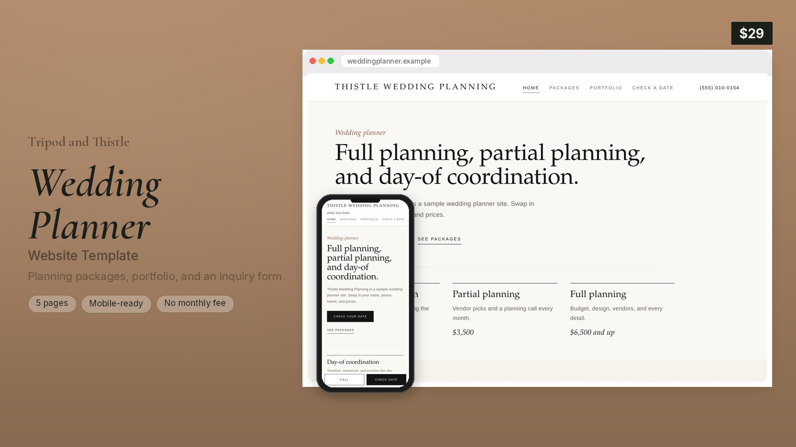 Wedding Planner Website Template