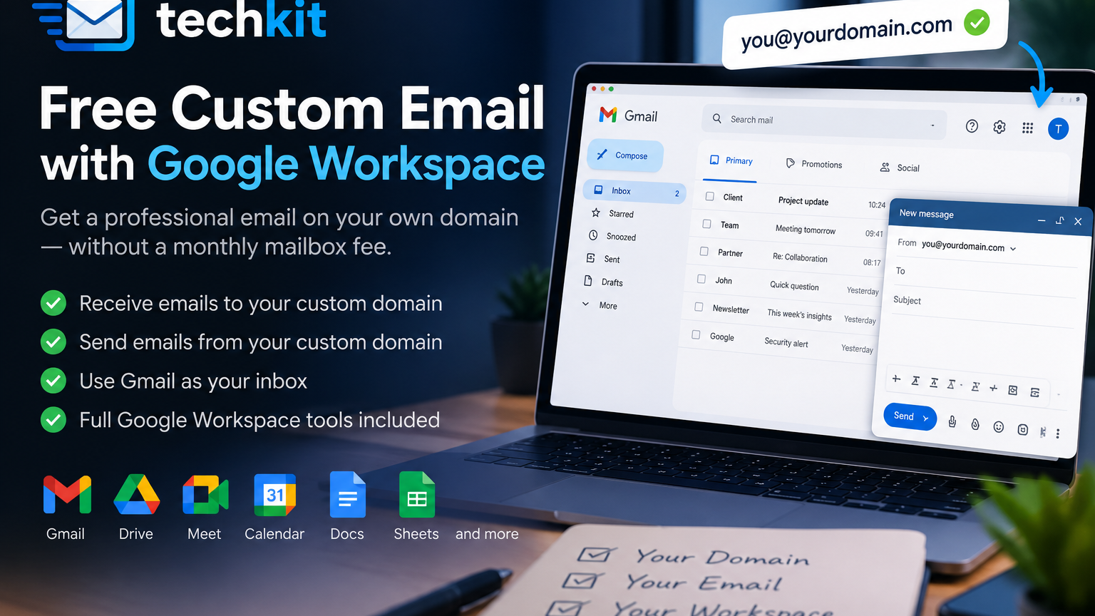 Free Custom Email with Google Workspace