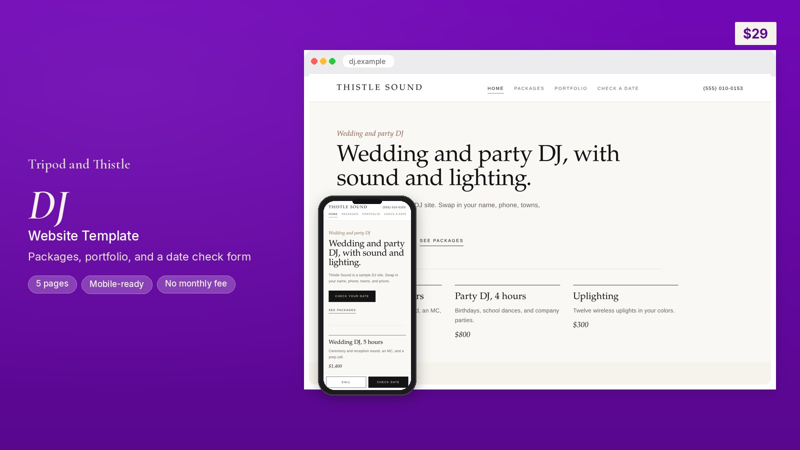 DJ Website Template