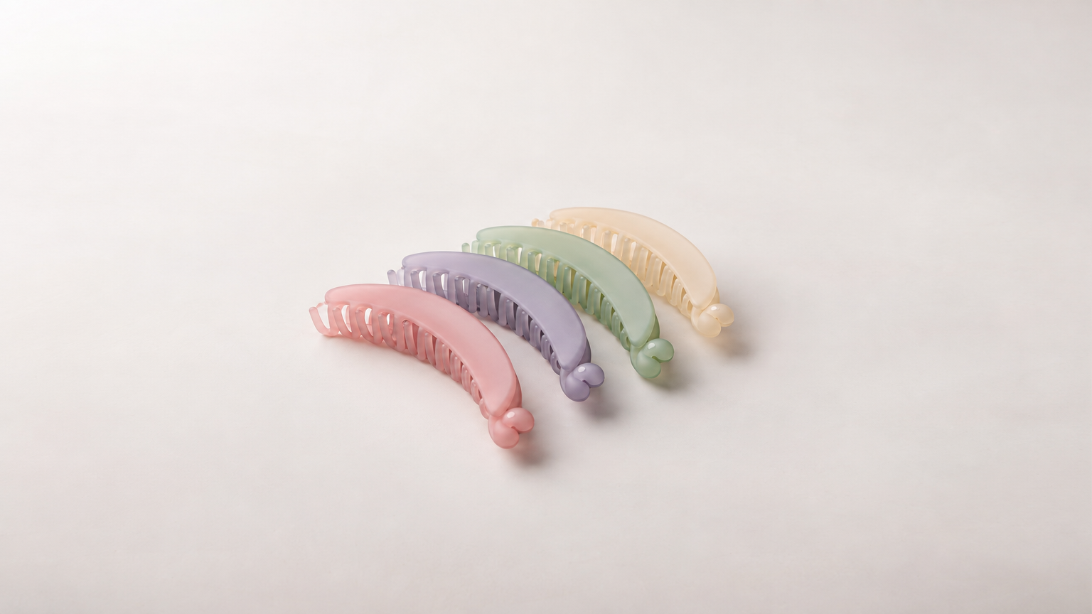 Frosted Banana Hair Clips
