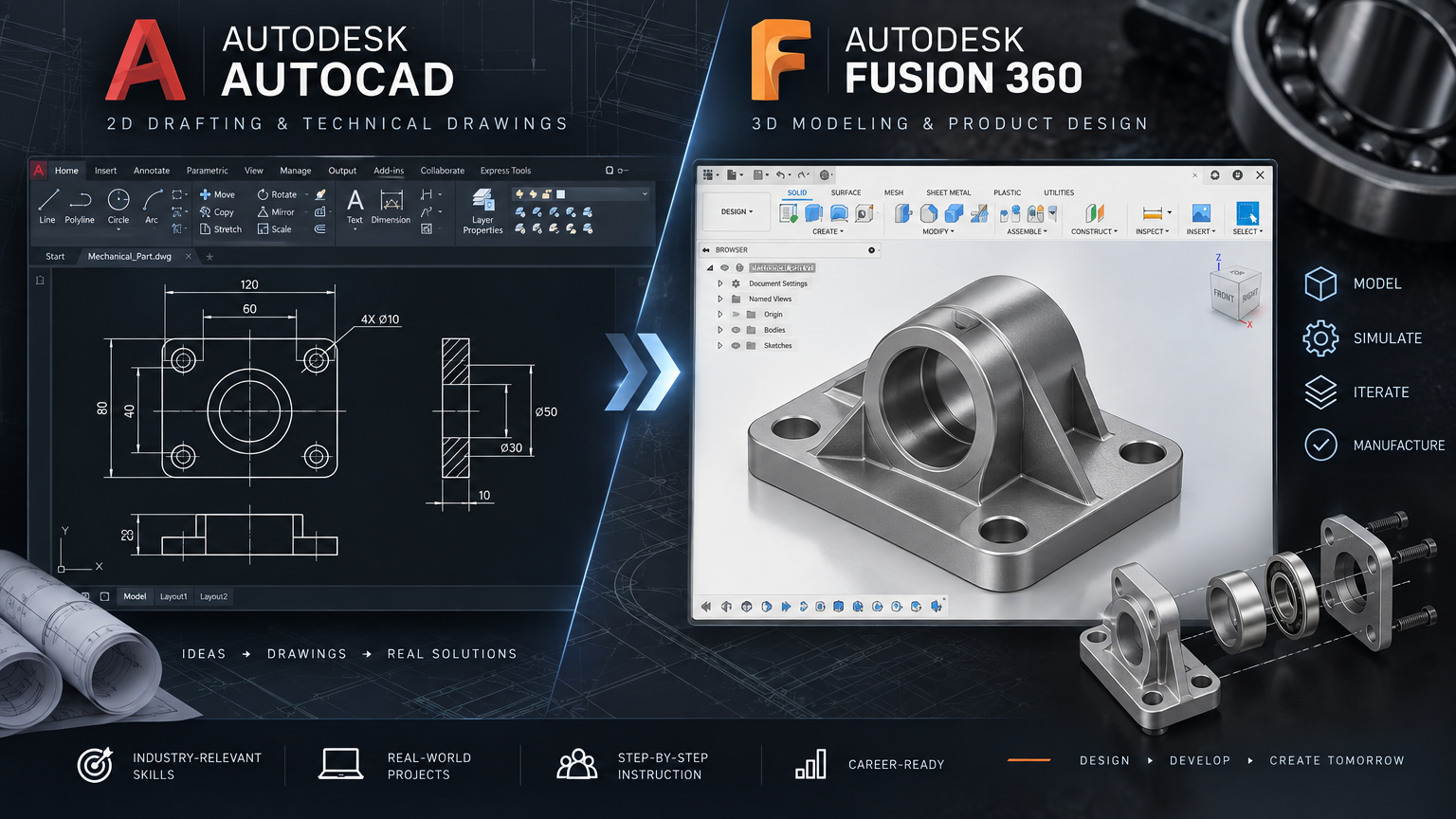 AutoCAD & Fusion 360 for Beginners