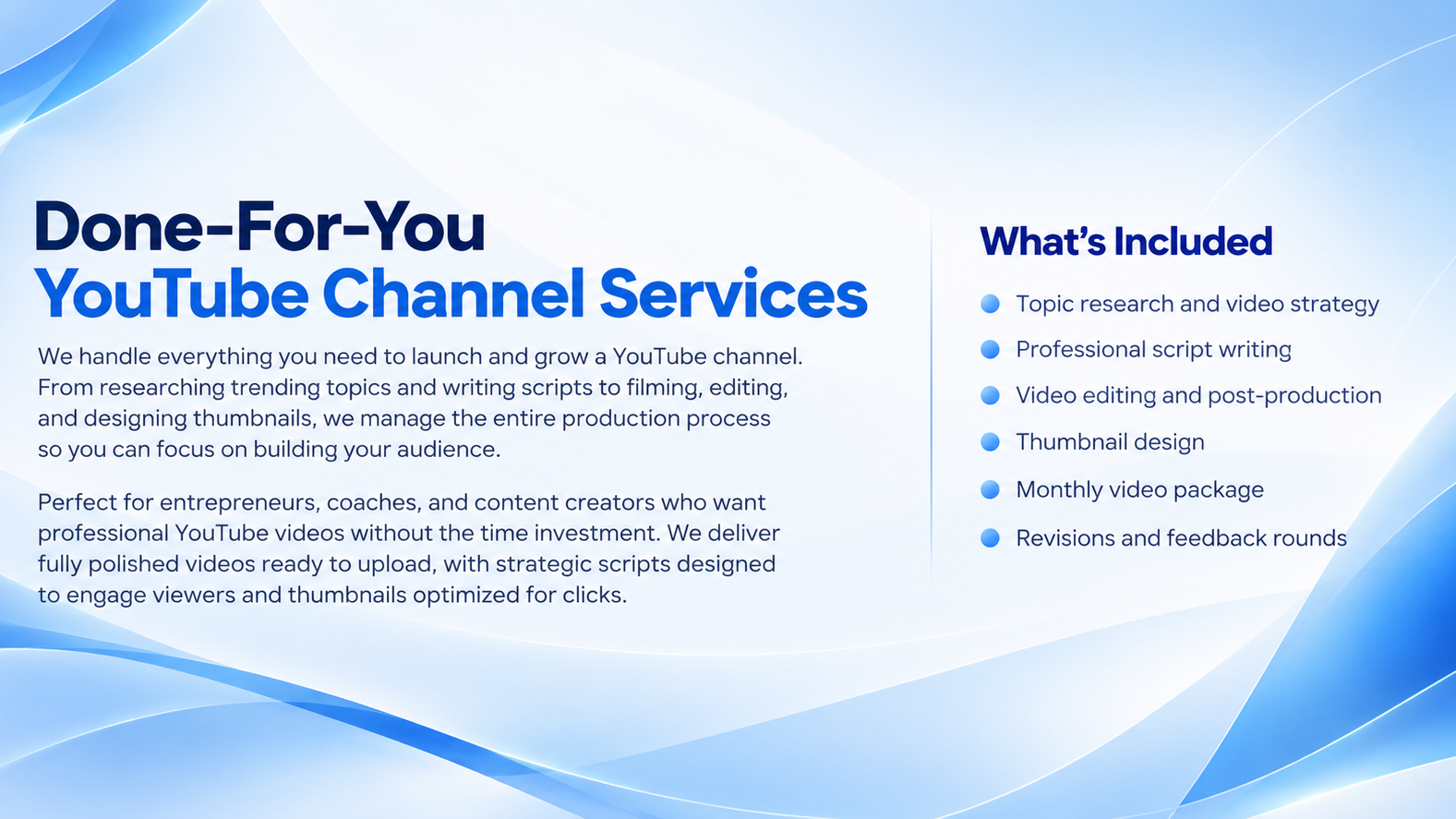 YouTube Automation Content Creation Service