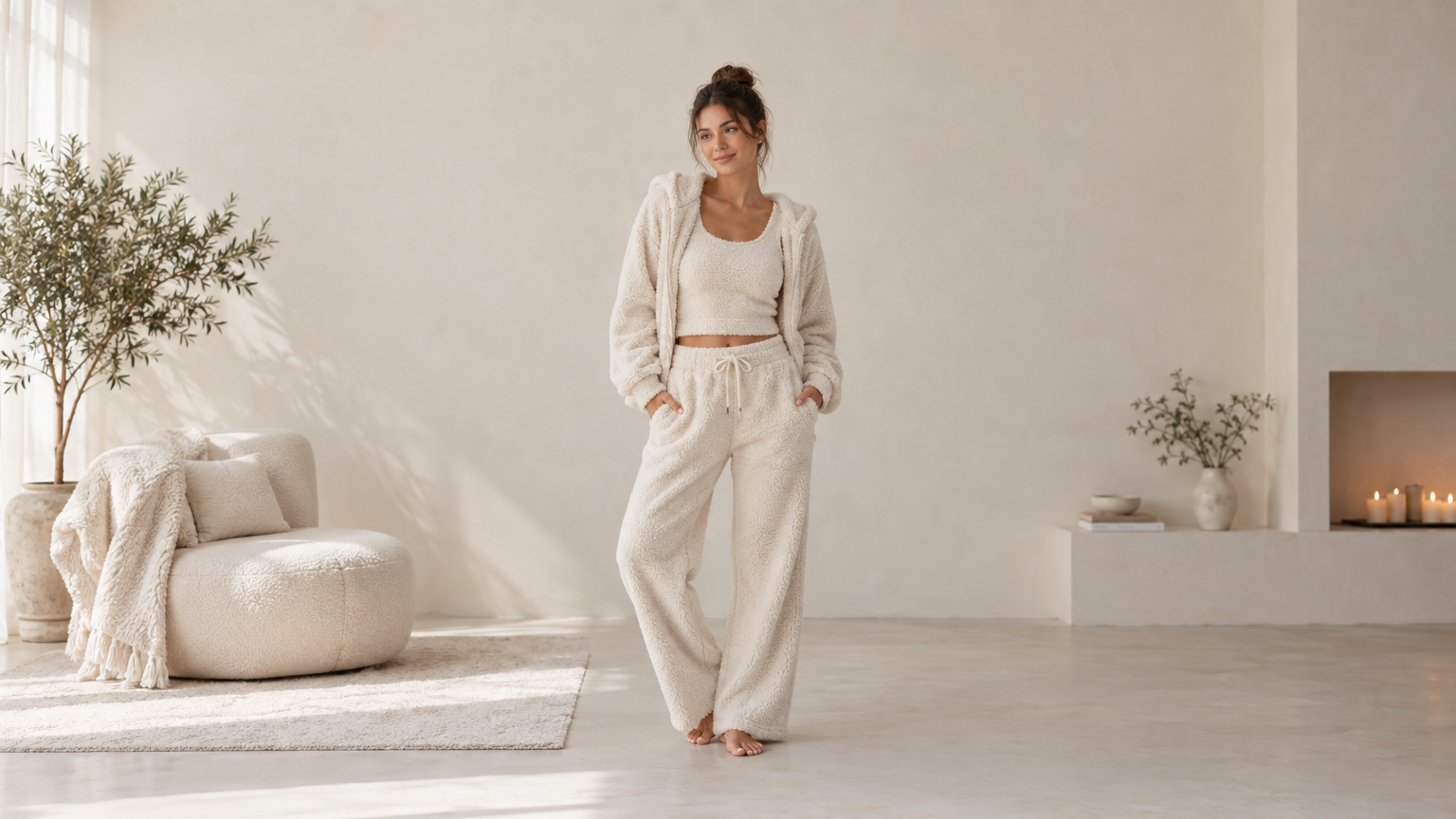 3-Piece Fuzzy Fleece Loungewear Set