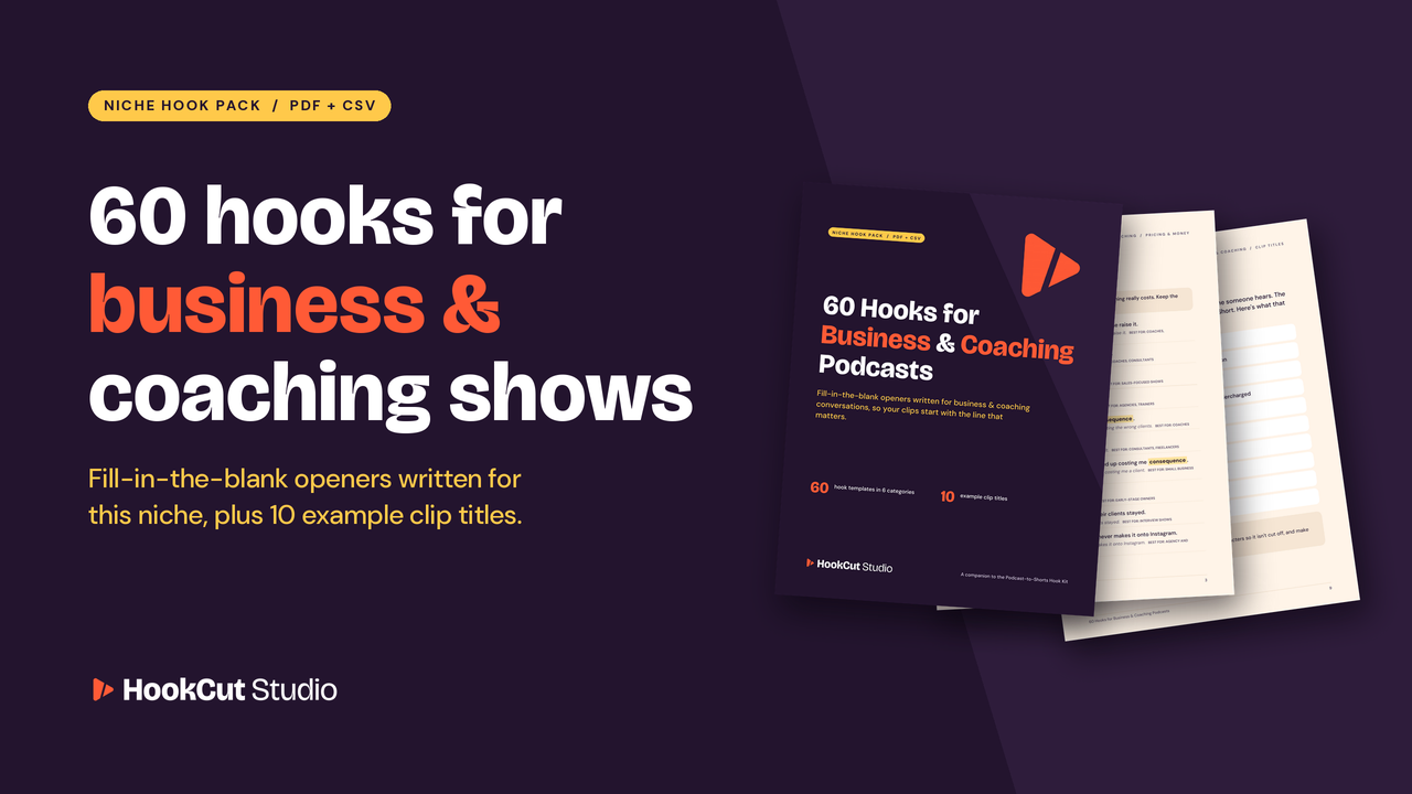 60 Hooks for Business & Coaching Podcasts
