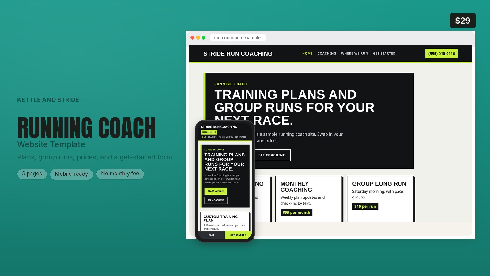 Running Coach Website Template