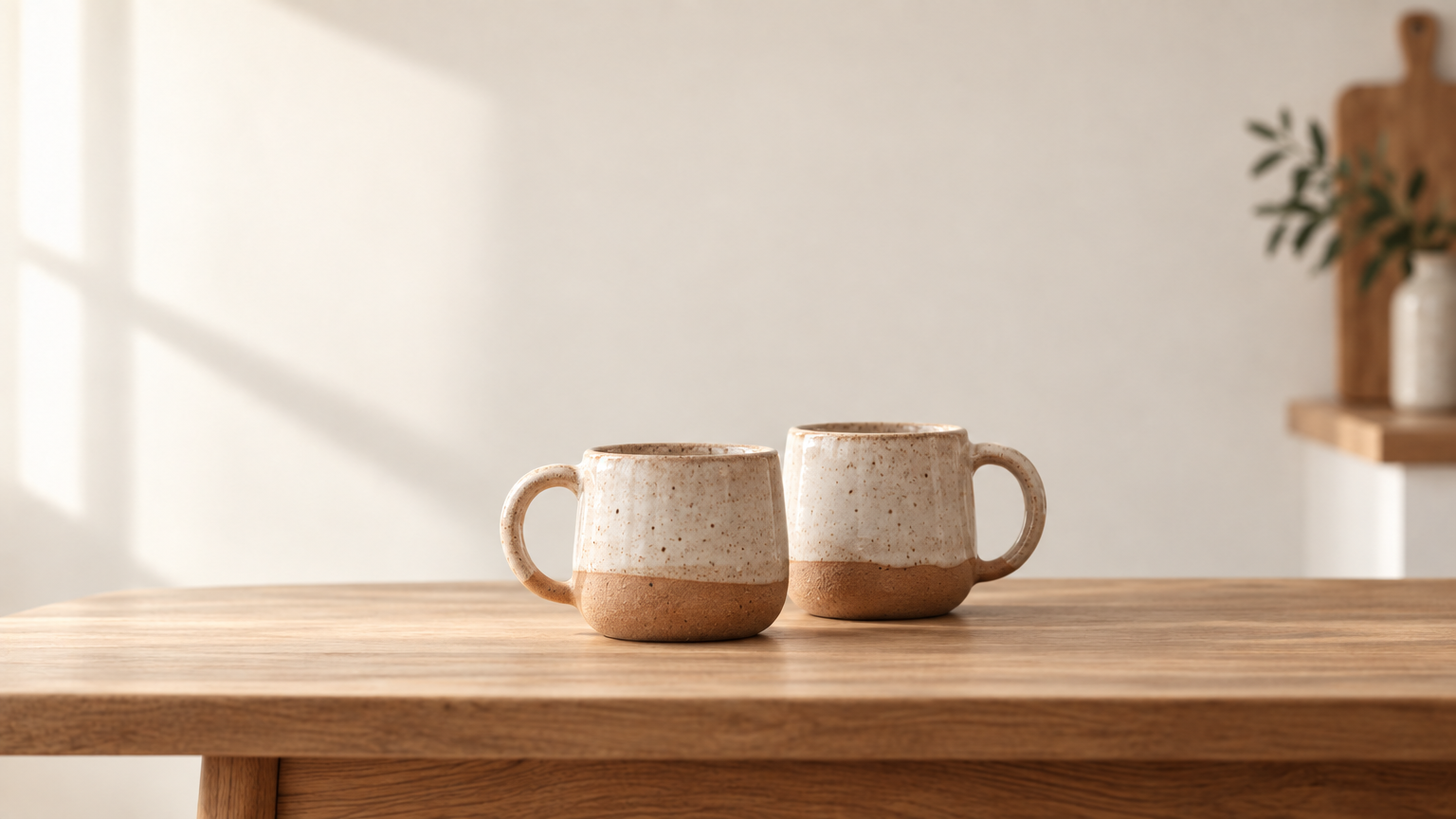 Stoneware Mug Pair
