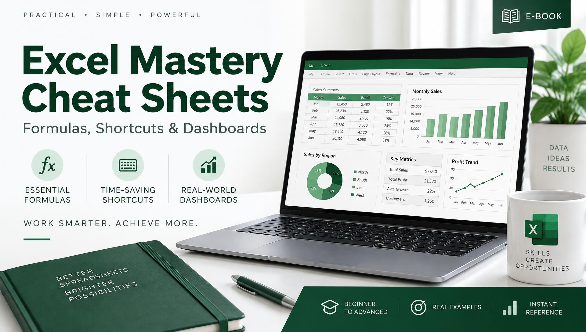 Excel Mastery Cheat Sheets