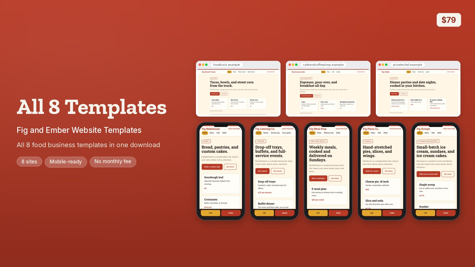 All 8 Fig and Ember Website Templates