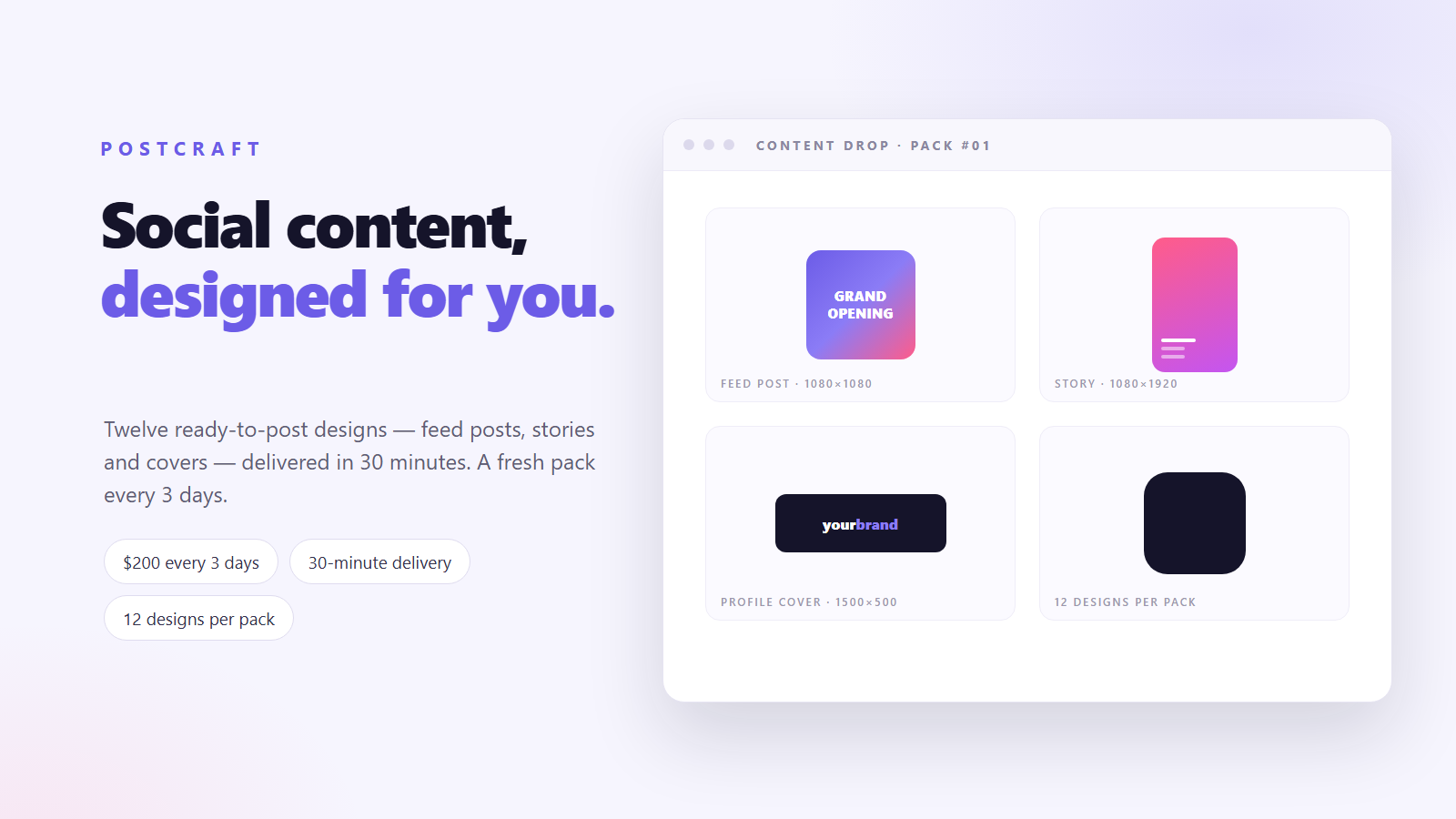 Done-for-You Social Media Pack - Every 3 Days