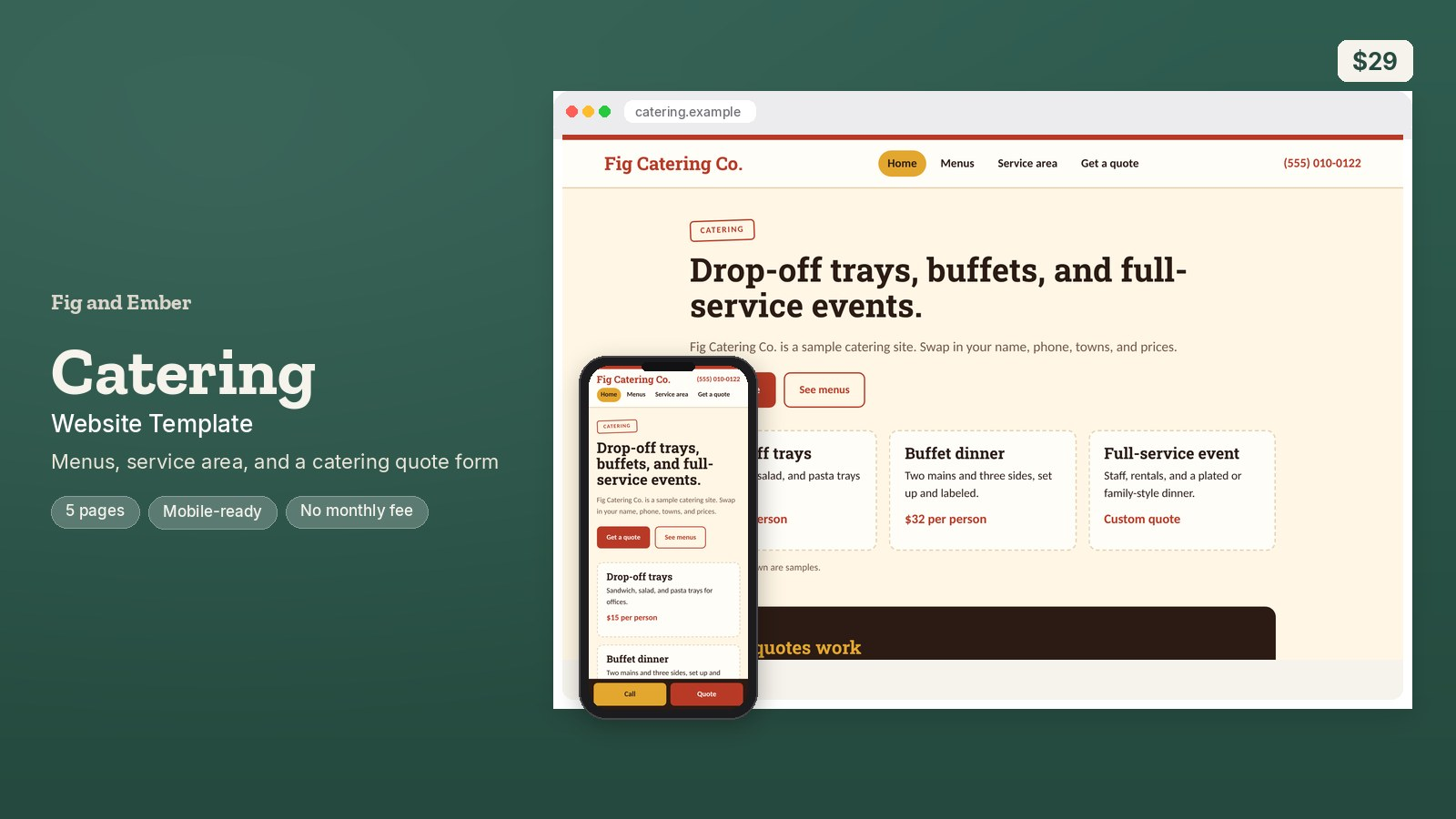 Catering Website Template