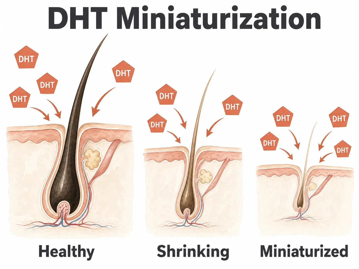 DHT Follicle Damage illustration