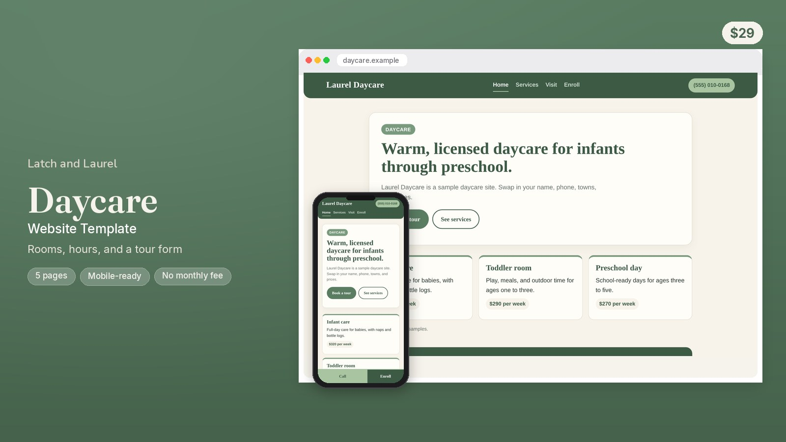 Daycare Website Template