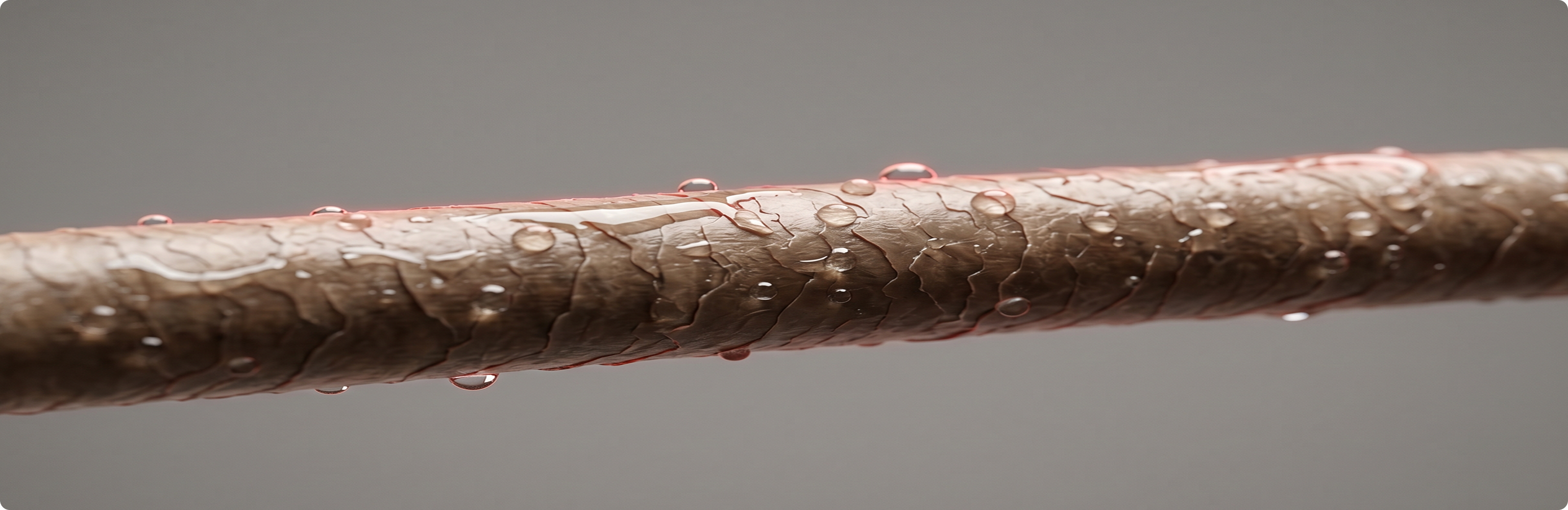 Close up of a single hair strand