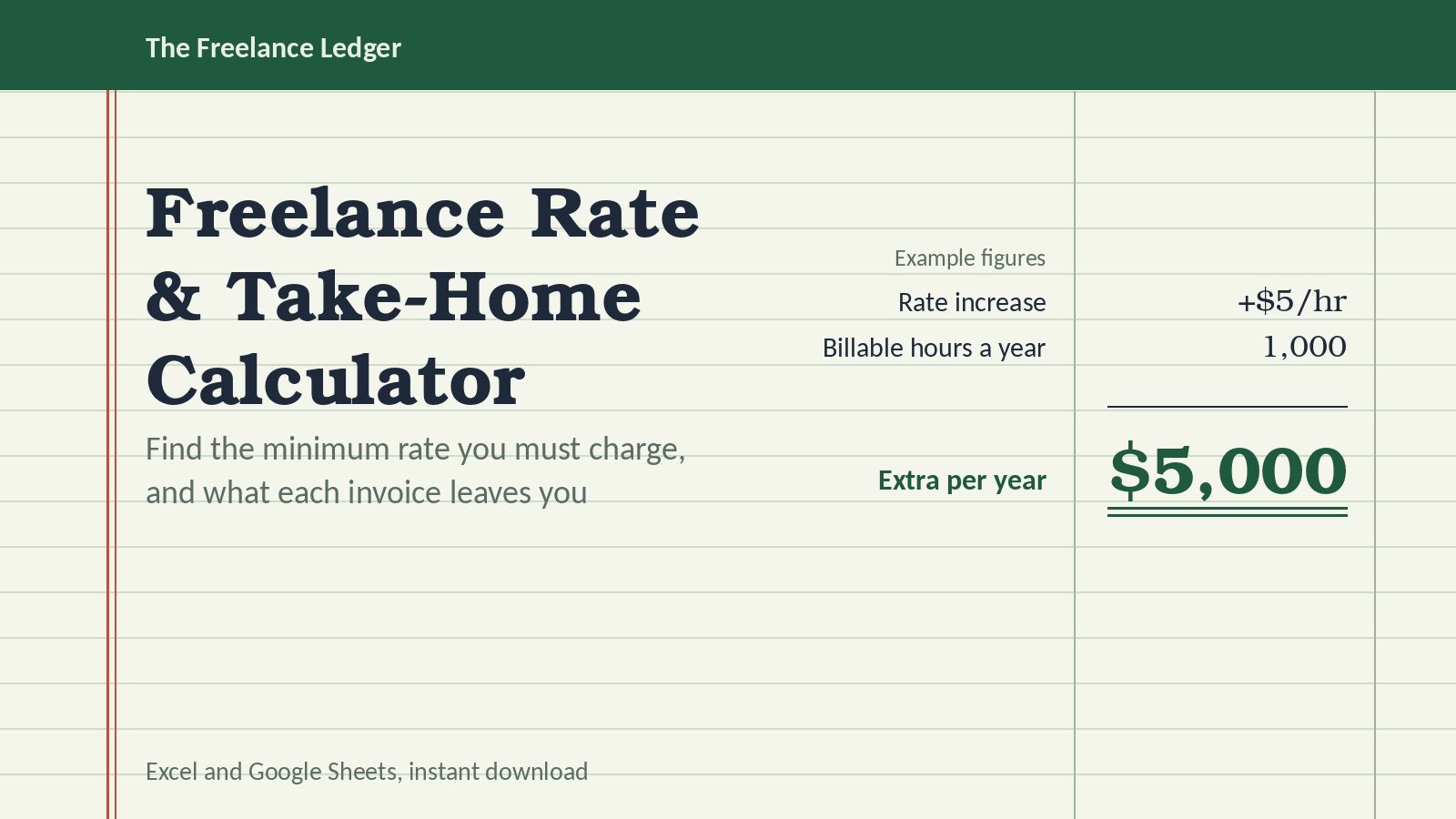Freelance Rate & Take-Home Calculator