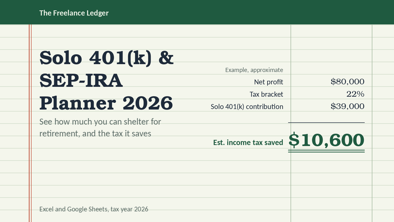Solo 401(k) & SEP-IRA Planner 2026