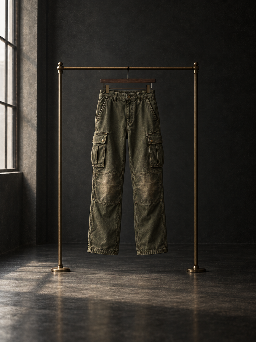 Olive Cargo Trousers