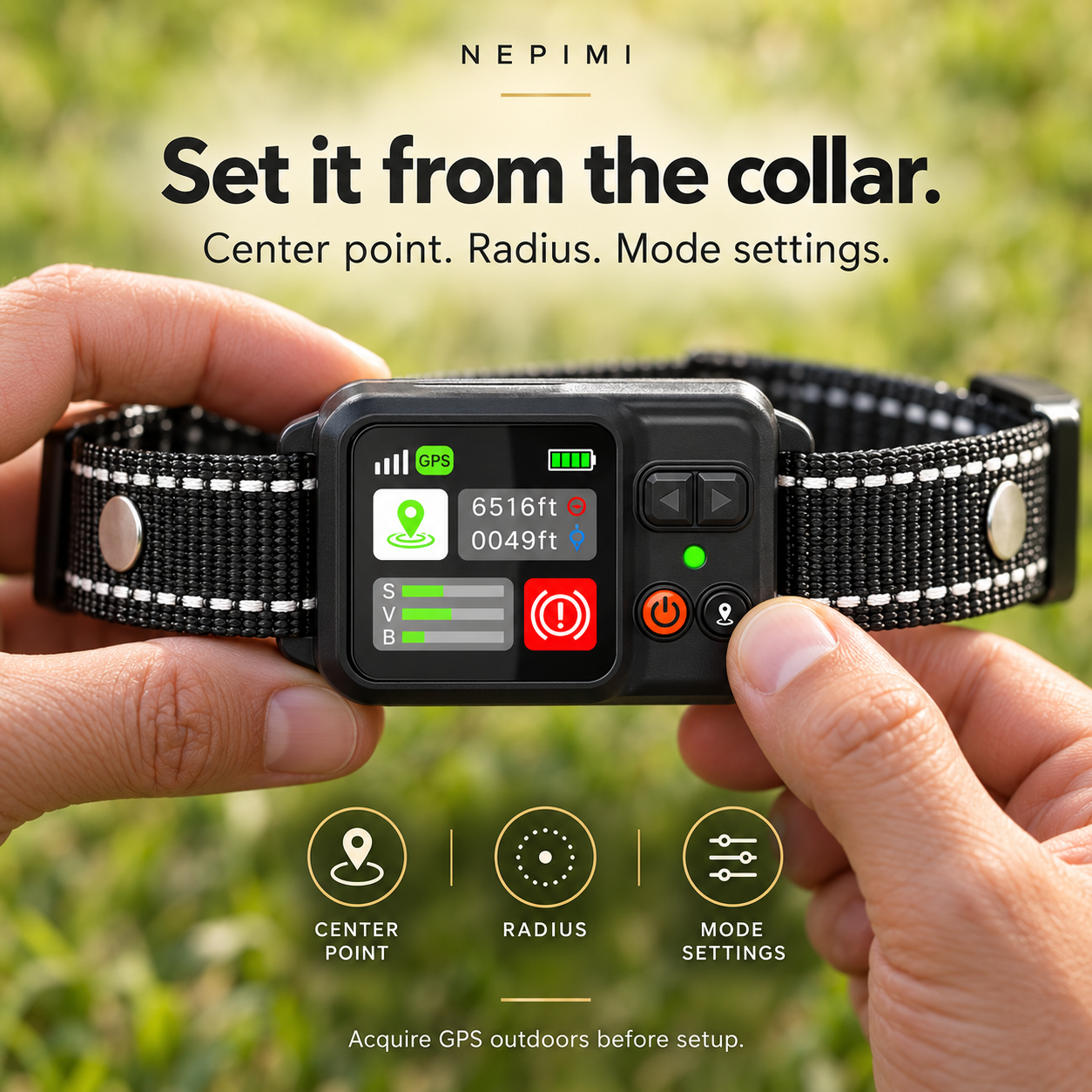NEPIMI GPS Wireless Dog Fence Collar