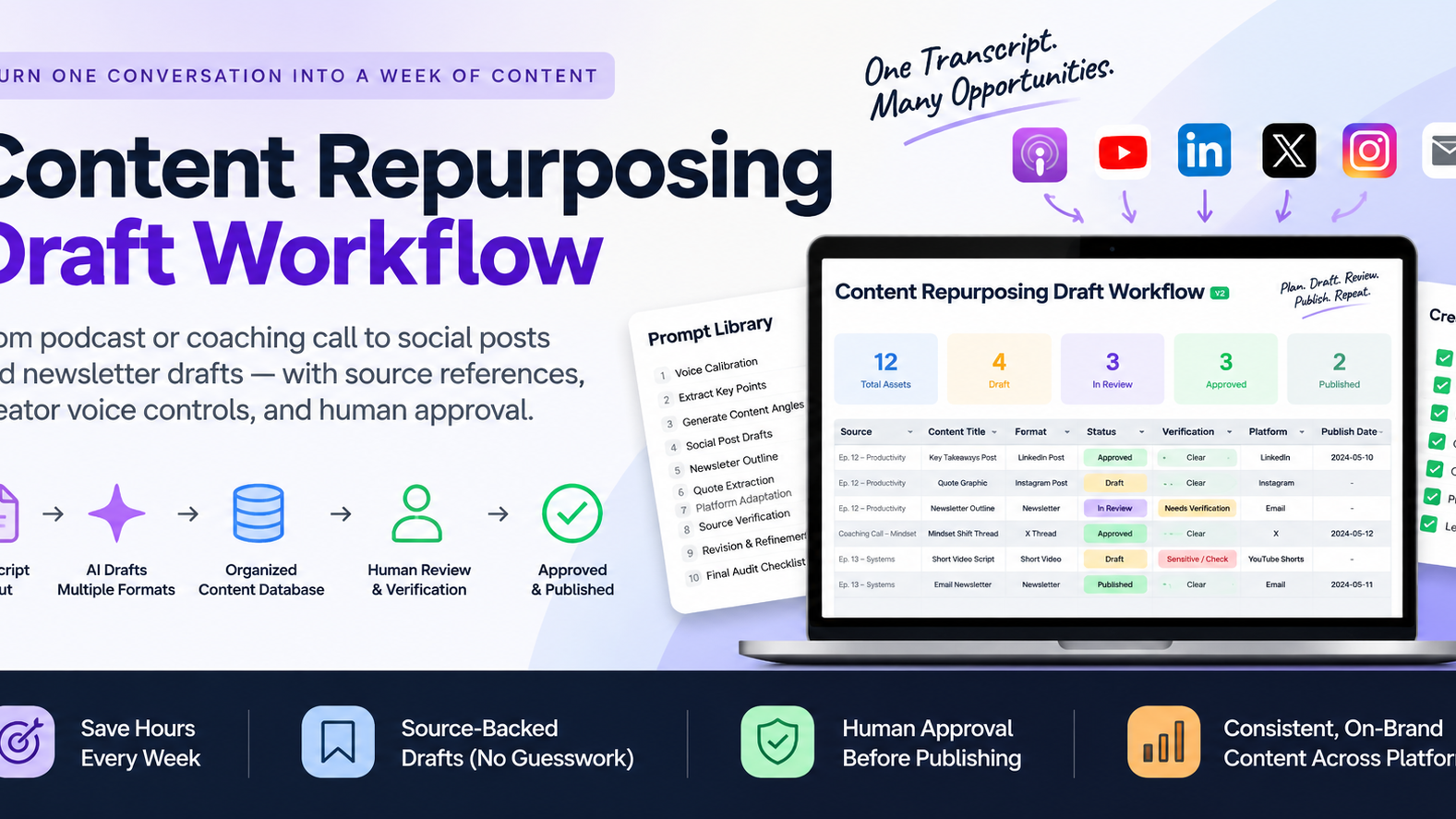 Content Repurposing Draft Workflow