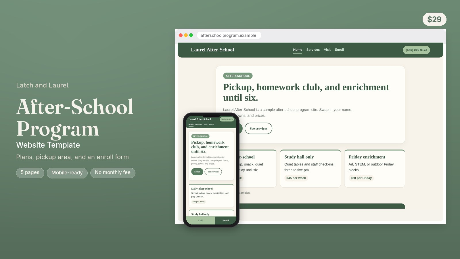 After-School Program Website Template