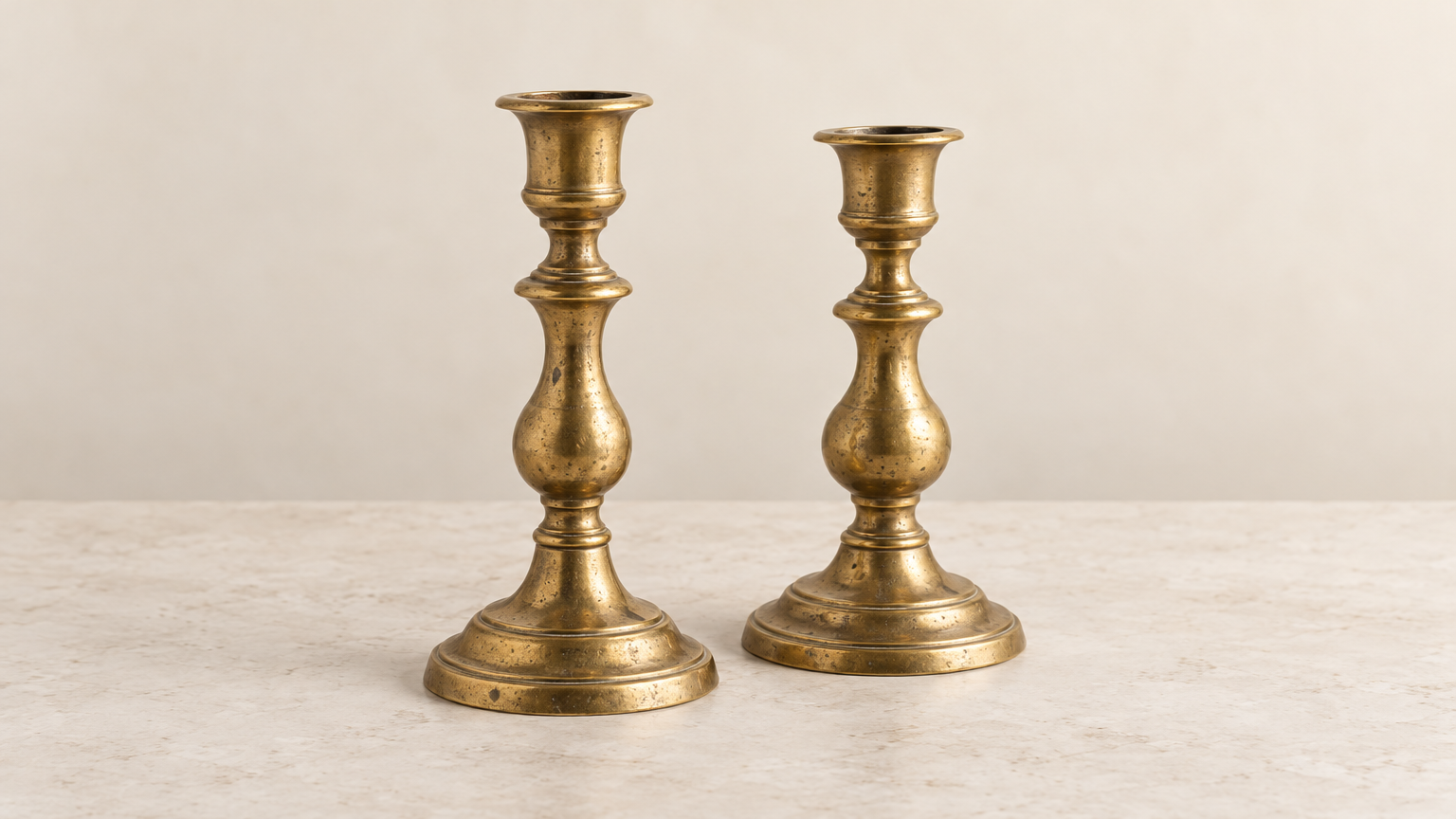 Antique Brass Candlesticks