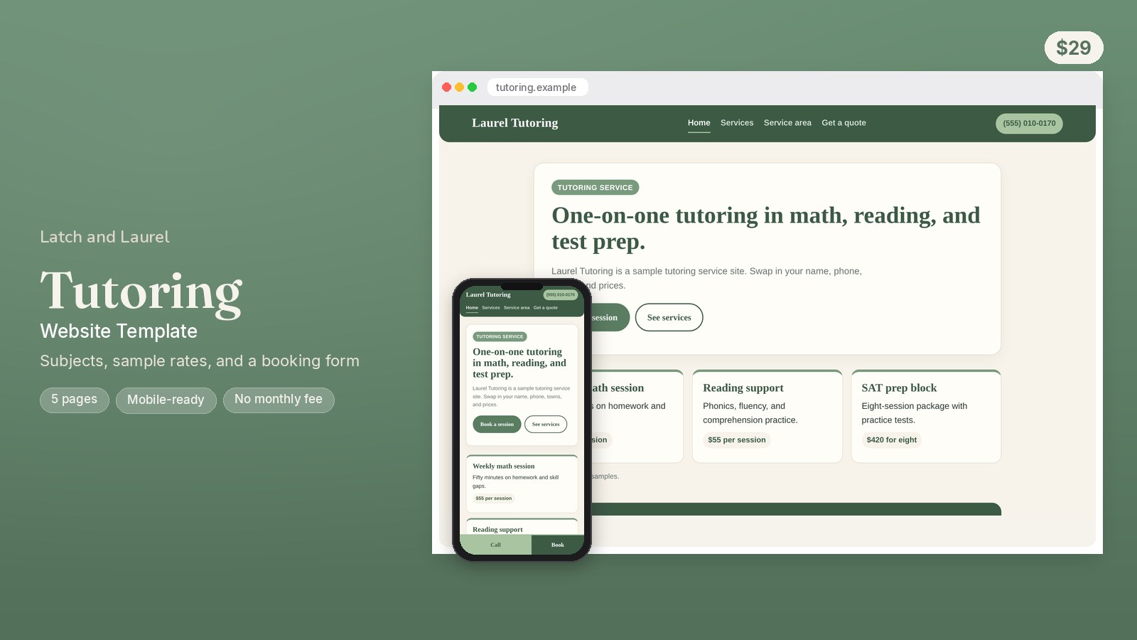 Tutoring Website Template