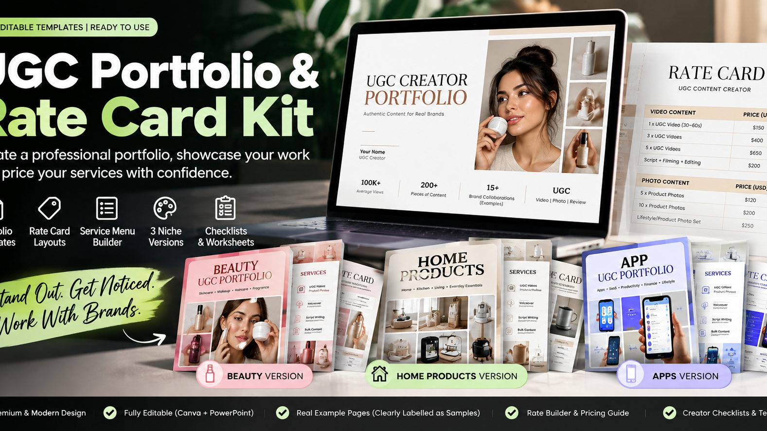 UGC Portfolio & Rate Card Kit
