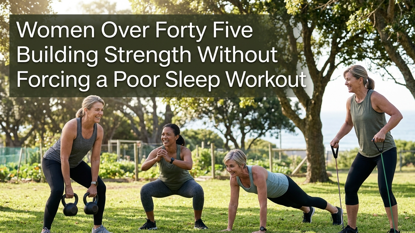 Women Over Forty Five Building Strength Without Forcing a Poor Sleep Workout