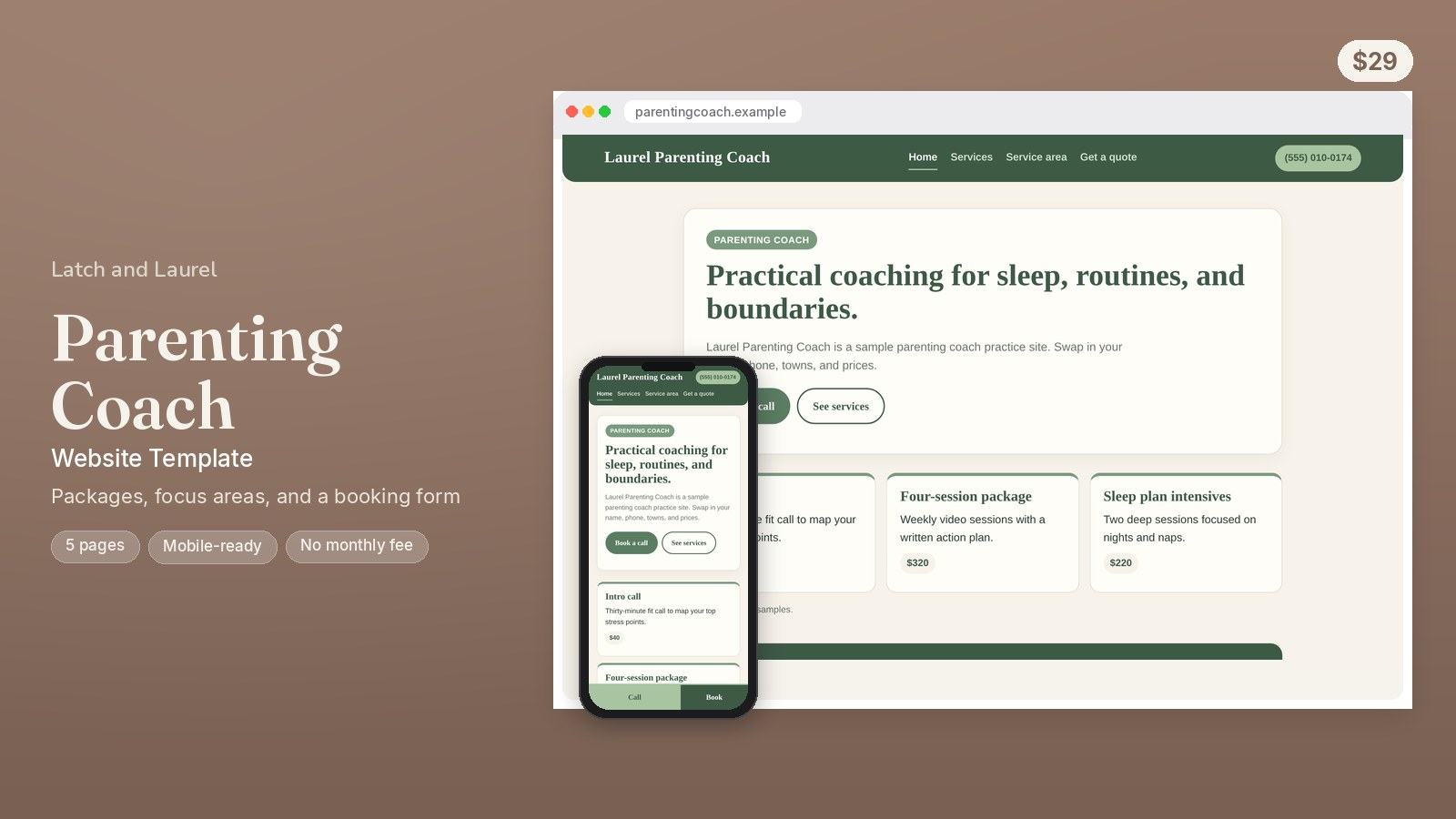 Parenting Coach Website Template
