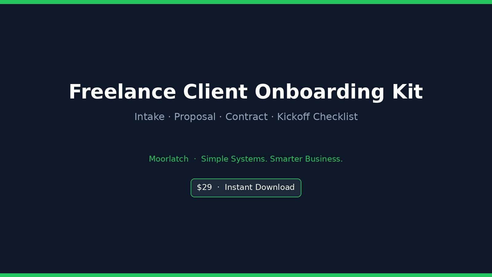Freelance Client Onboarding Kit