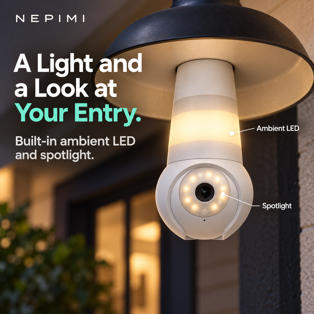 NEPIMI 2K Light Bulb Security Camera