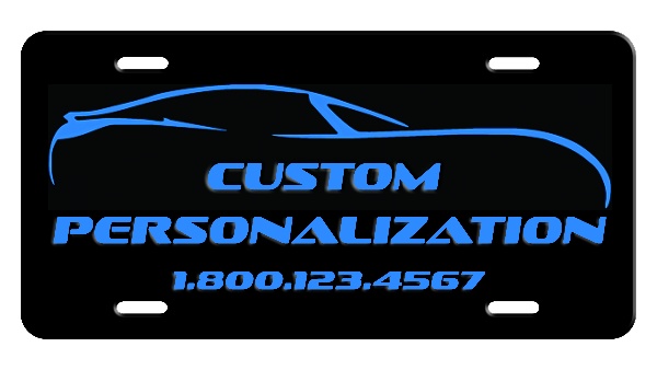 Raised Plastic License Plate