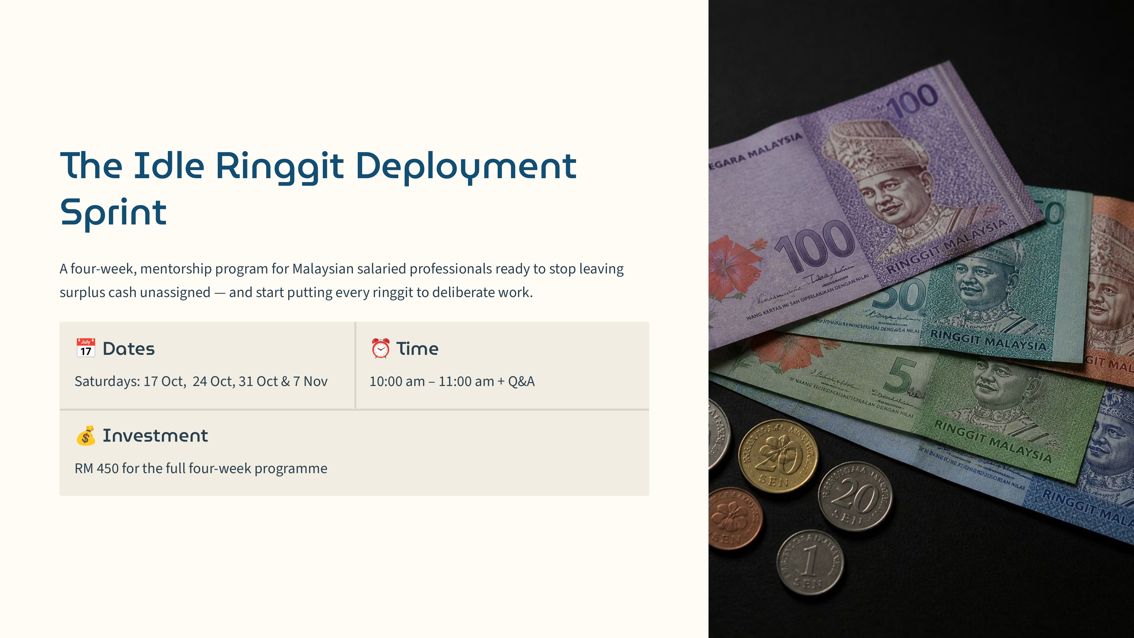 The Idle Ringgit Deployment Sprint