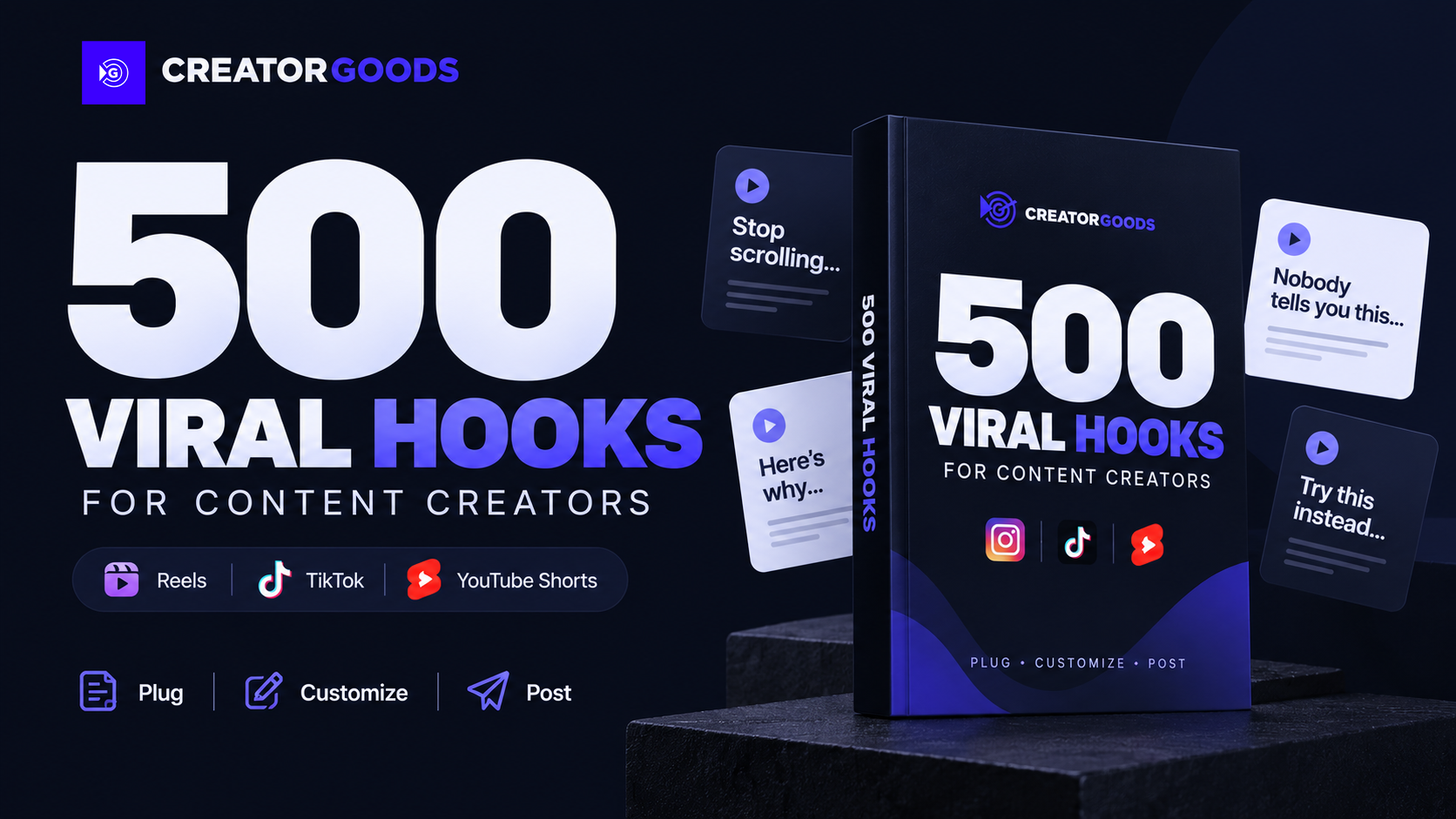 500 Viral Hooks for Creators