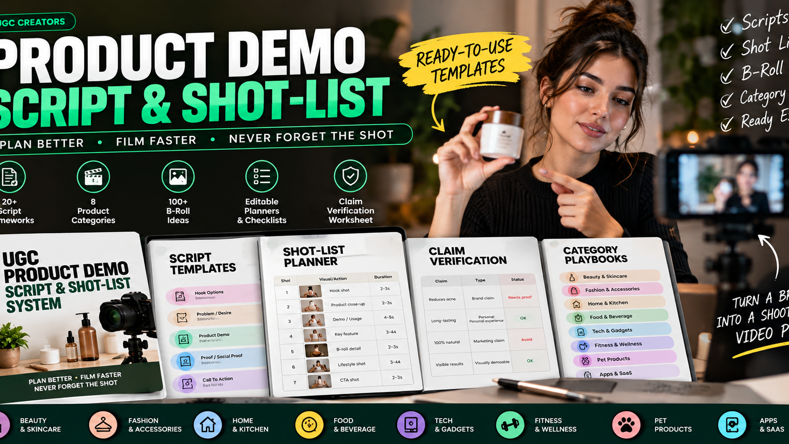 Product Demo Script & Shot-List PackUGC Creator