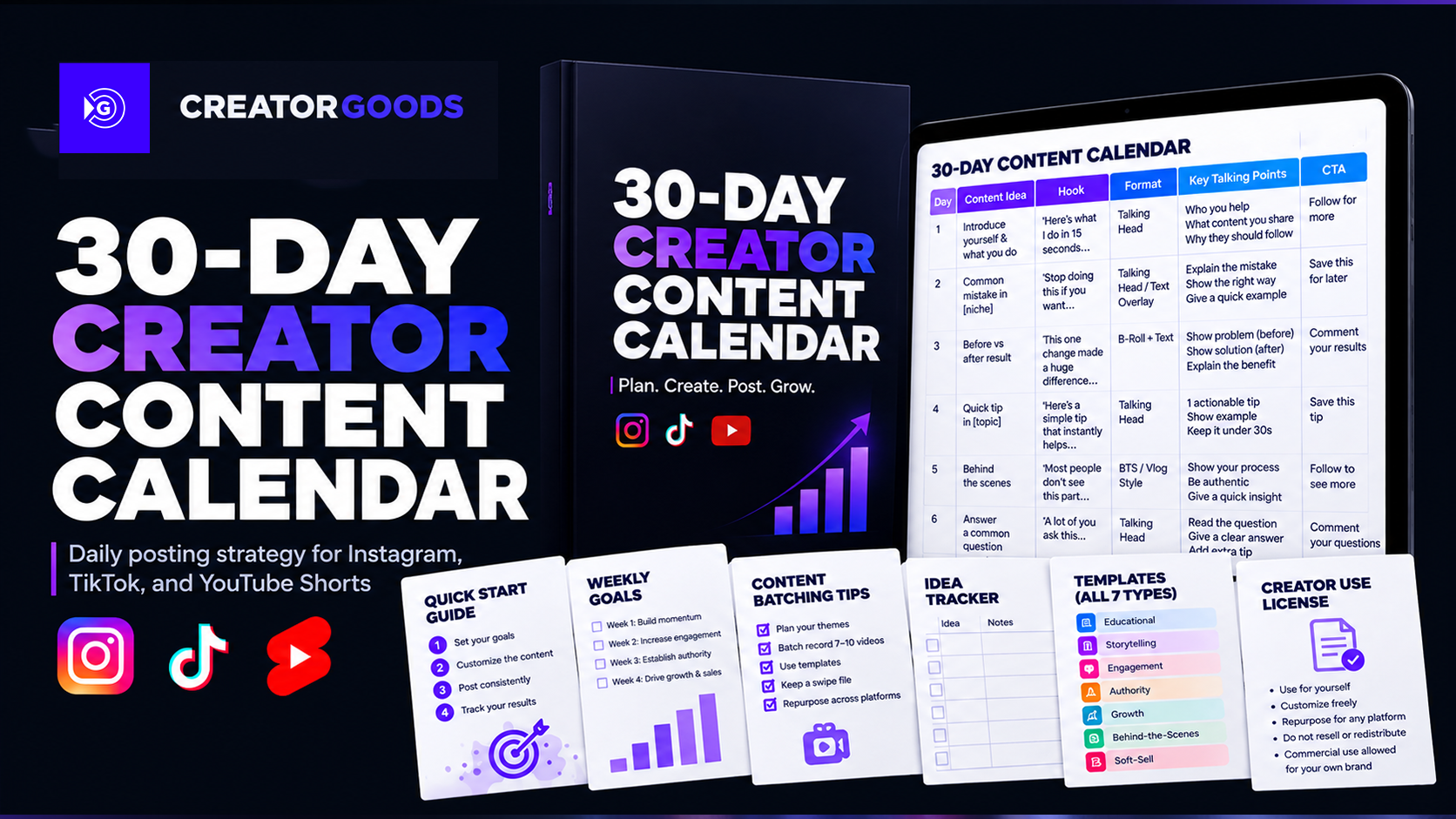 30-Day Creator Content Calendar
