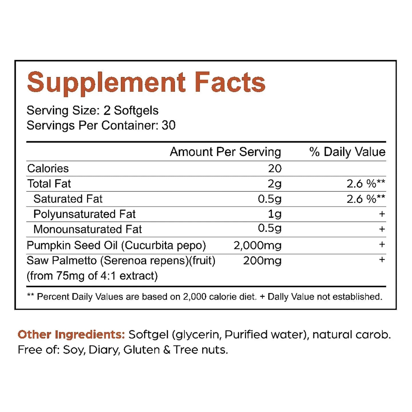 Pumpkin Seed Oil Softgels
