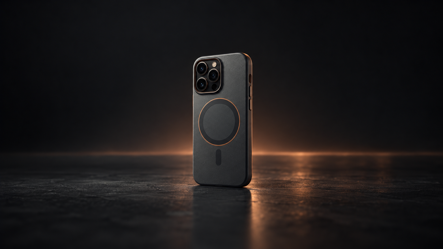 Orbit Case in matte graphite with a MagSafe ring