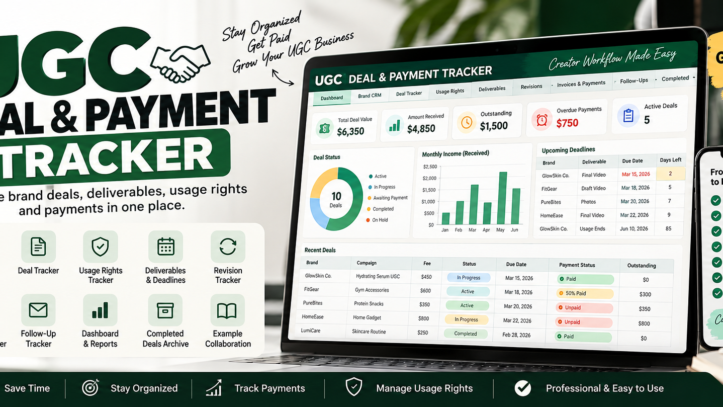 UGC Deal & Payment TrackerUGC Creator