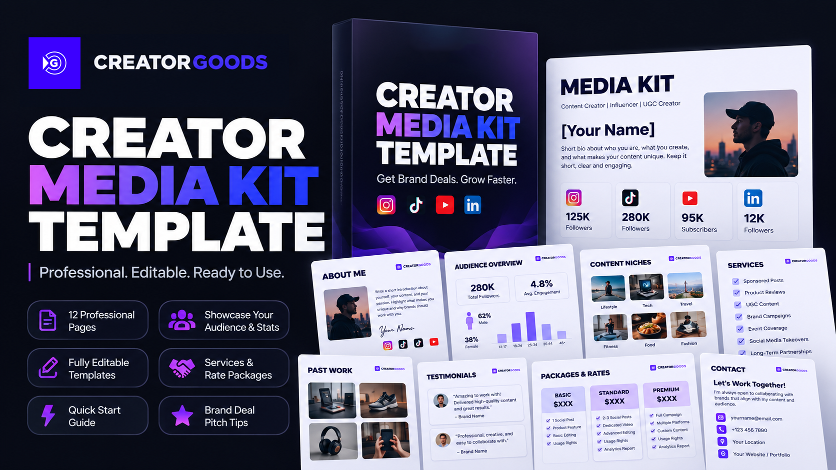 Creator Media Kit Template