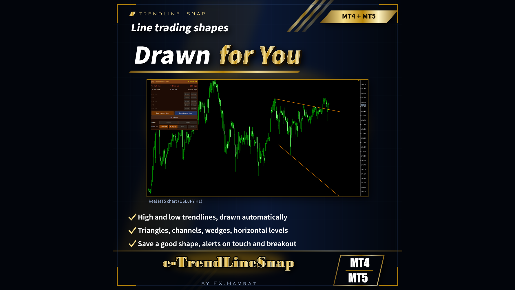 e-TrendLineSnap - Auto Trendlines with Snapshots
