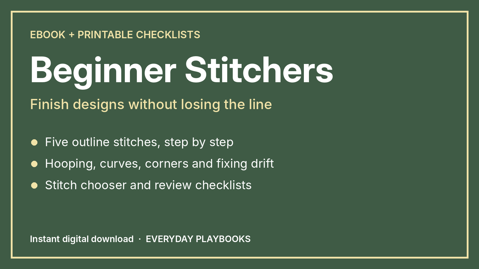 Beginner Stitchers: Finish Recognizable Designs Without Losing the Line