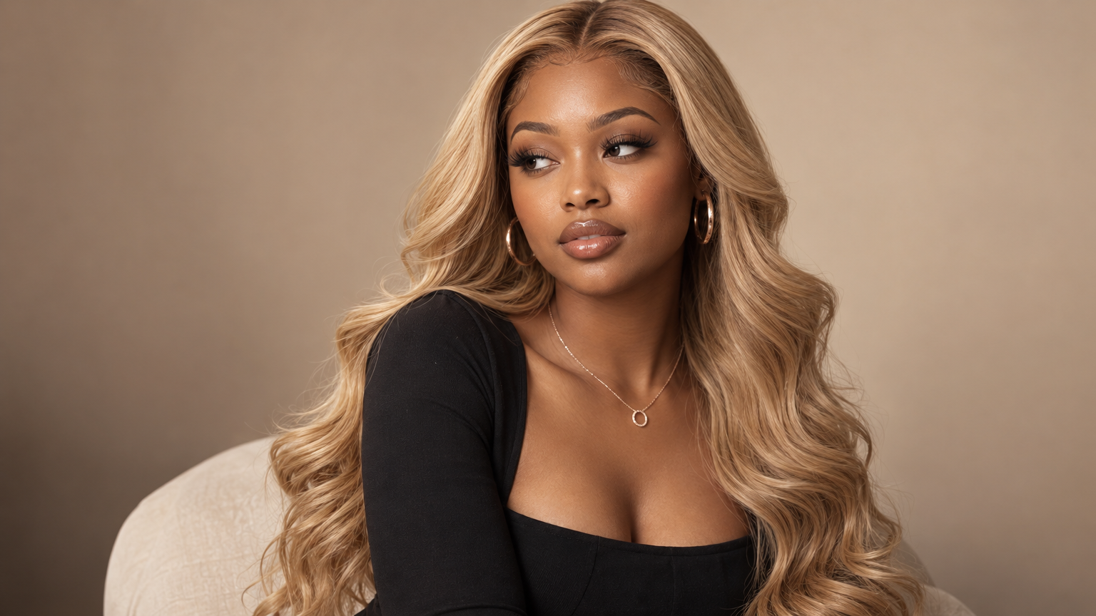 13x6 GLUELESS LACE FRONT WIG NATURAL HAIRLINE SYNTHETIC HAIR