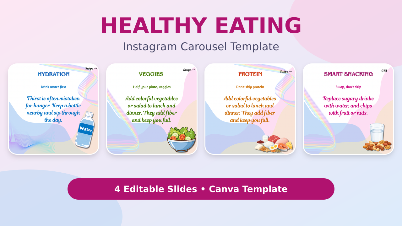 Healthy Eating Carousel Templates