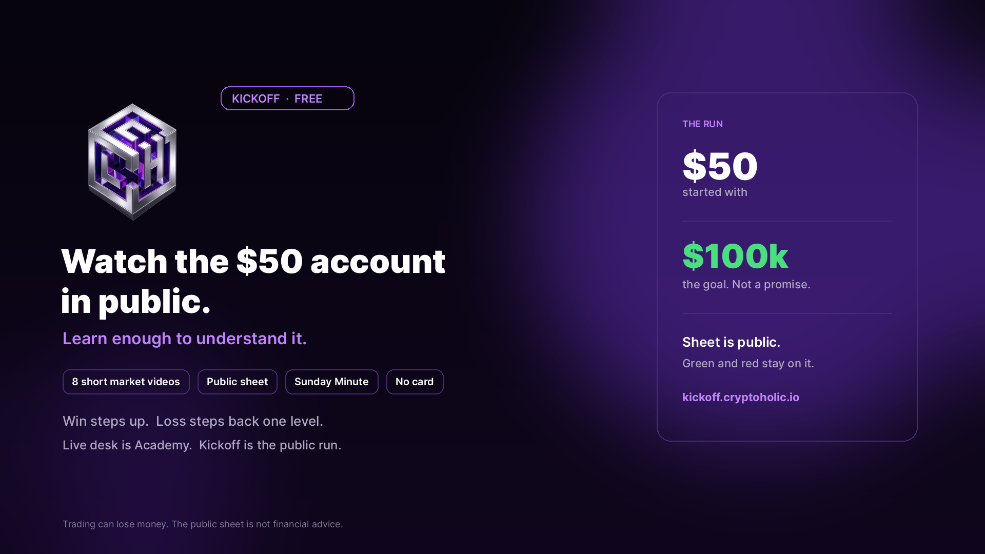 Cryptoholic Kickoff