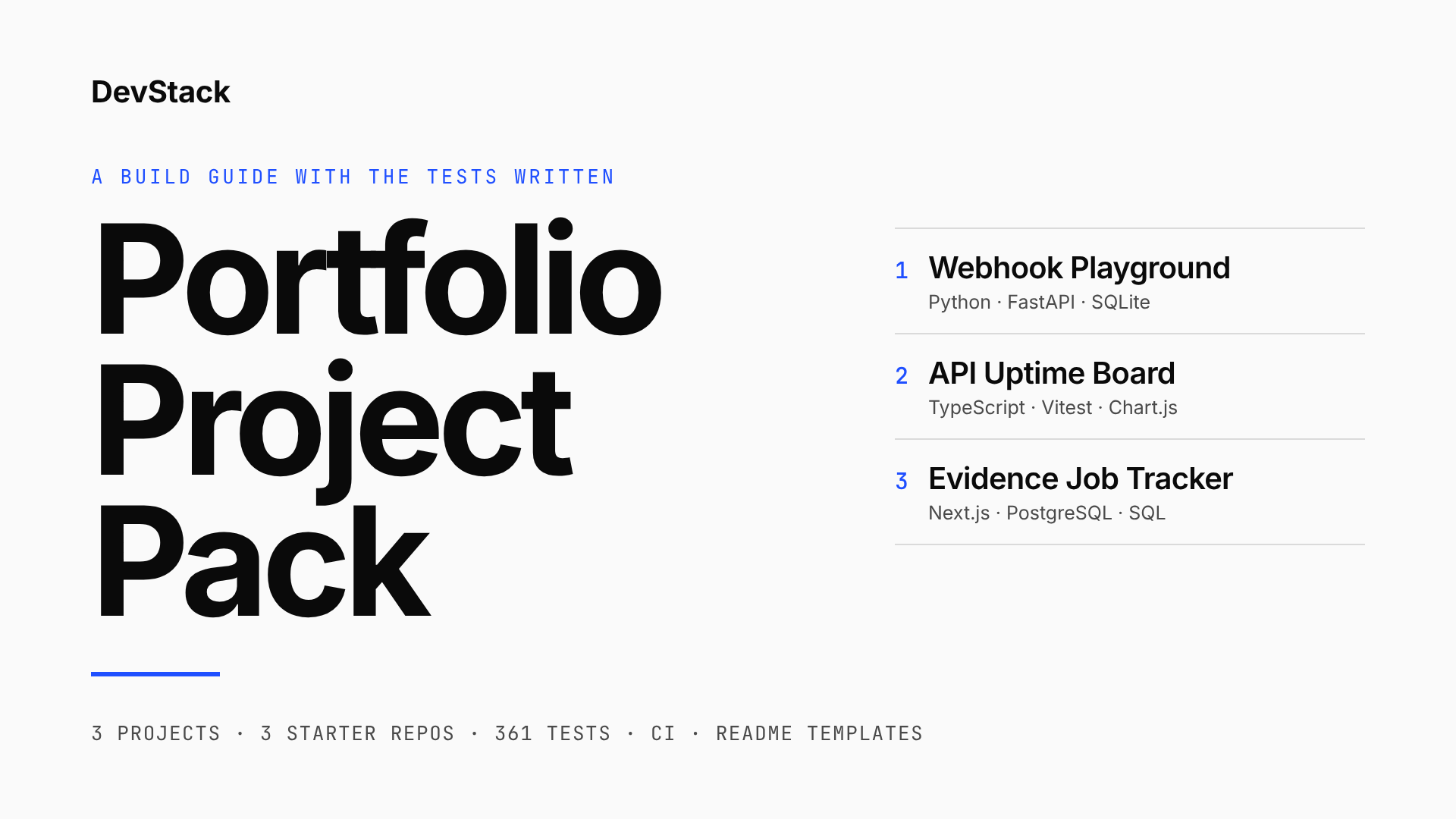 Portfolio Project Pack